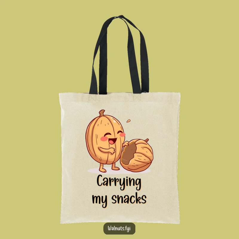 Funny Walnut Cracking Tote: Carry Your Essentials with Gusto