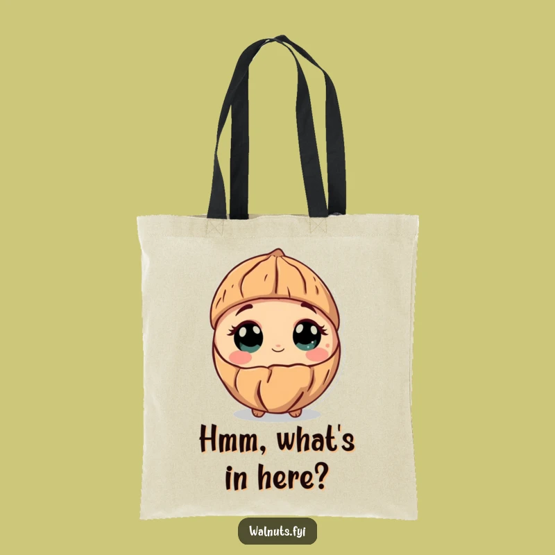 Funny Curious Walnut Tote Bag: Carry Your Curiosity in Style!
