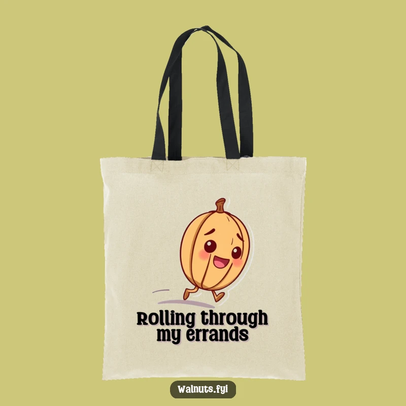 Funny Determined Walnut Tote Bag - Roll With Fun Hilariously