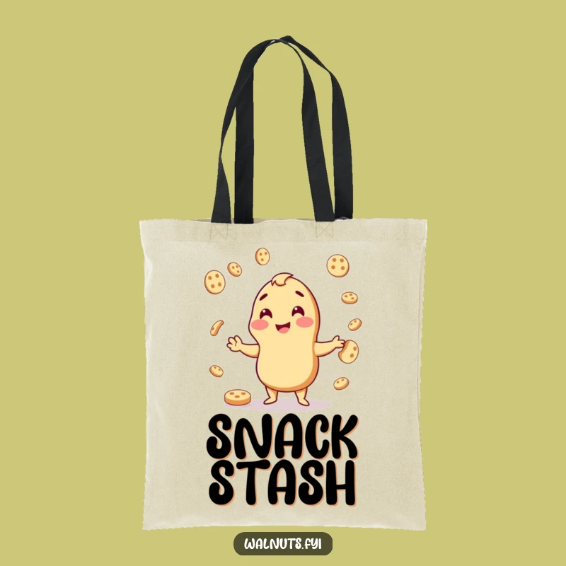 Funny Juggling Cashew Cookie Tote Bag - Adorable Snack Carrier Gift